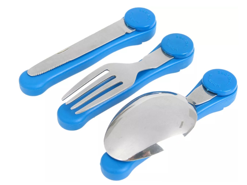 Набор туриста 3 в 1: нож, ложка, вилка чехол